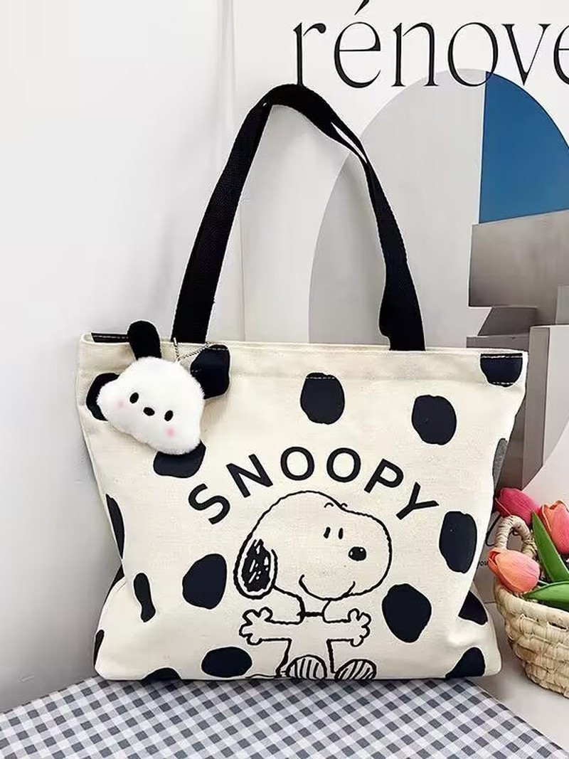 Shoulder Bag Slouchy - Sac à bandoulière en toile Snoopy